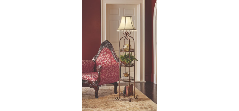 Floor Lamp with Shelves open box Re...
