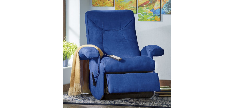 Rocking Massage Chair Royal Blue op...