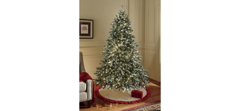 7 Foot Prelit Flocked Tree open box...
