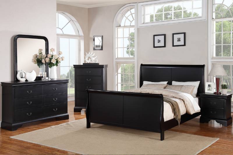 Black Finish Eastern King Size Bed ...