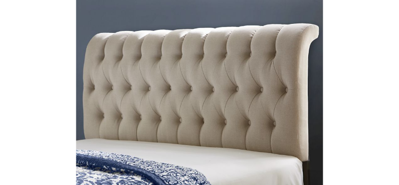 Ivory Linen Headboard King open box...