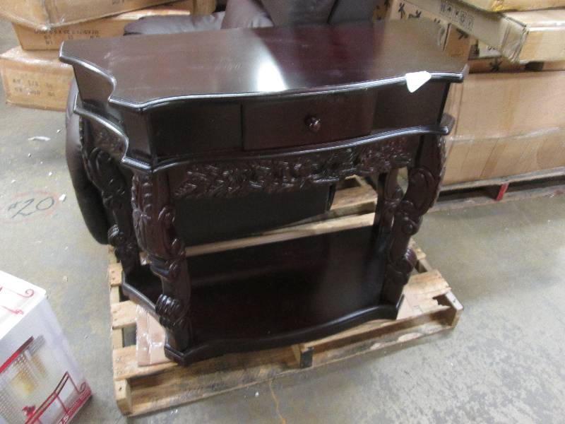 Carved Curved Table open box Retail...