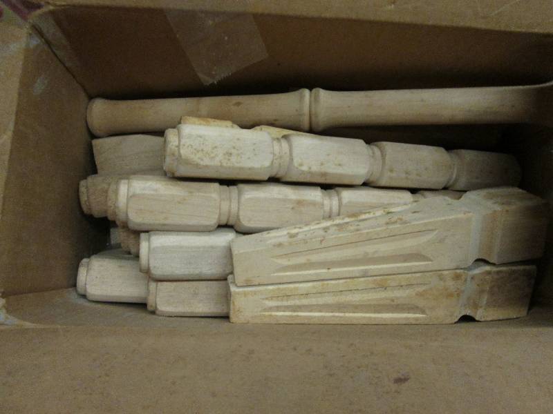 Box of Wooden Furniture Parts ...