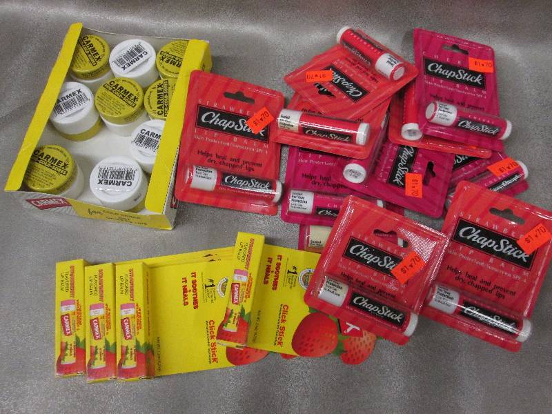 Lot of Carmex & Chapstick...