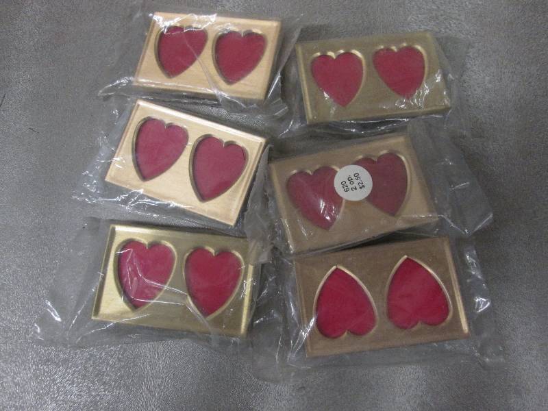 Lot of 6 Mini Heart Photo Frames...