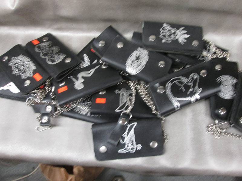 Lot of 18 Leather Chained Wallets, ...