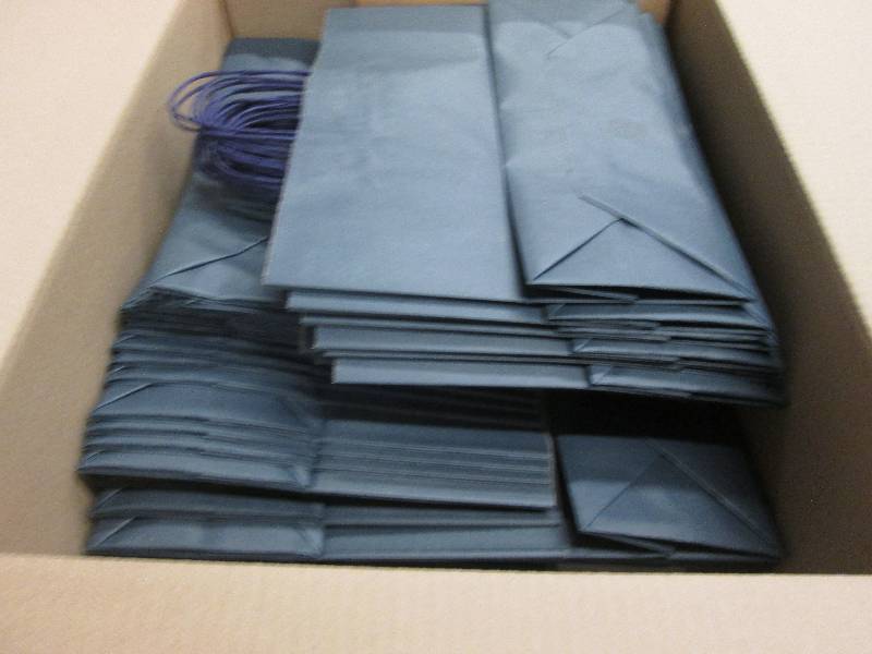 Case of 100 Navy GiftShopping Bags...