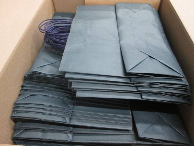 Case of 100 Navy GiftShopping Bags...