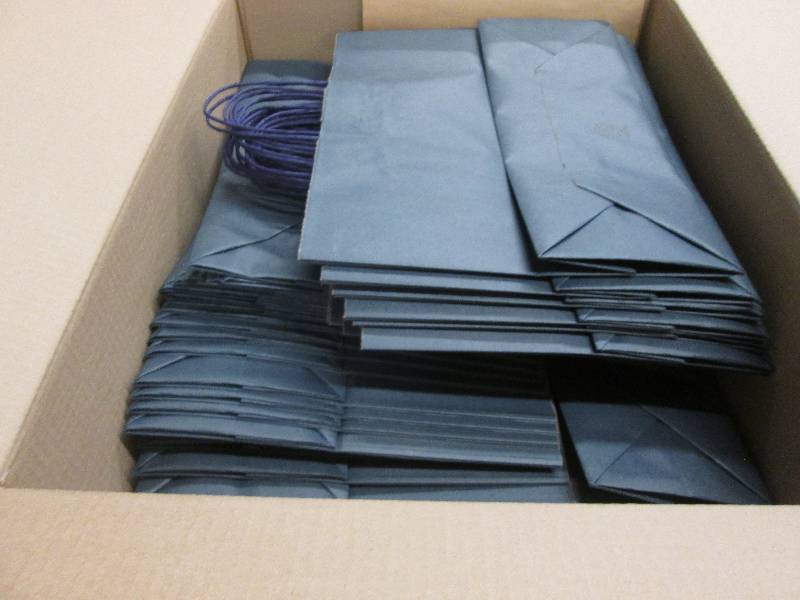 Case of 100 Navy GiftShopping Bags...