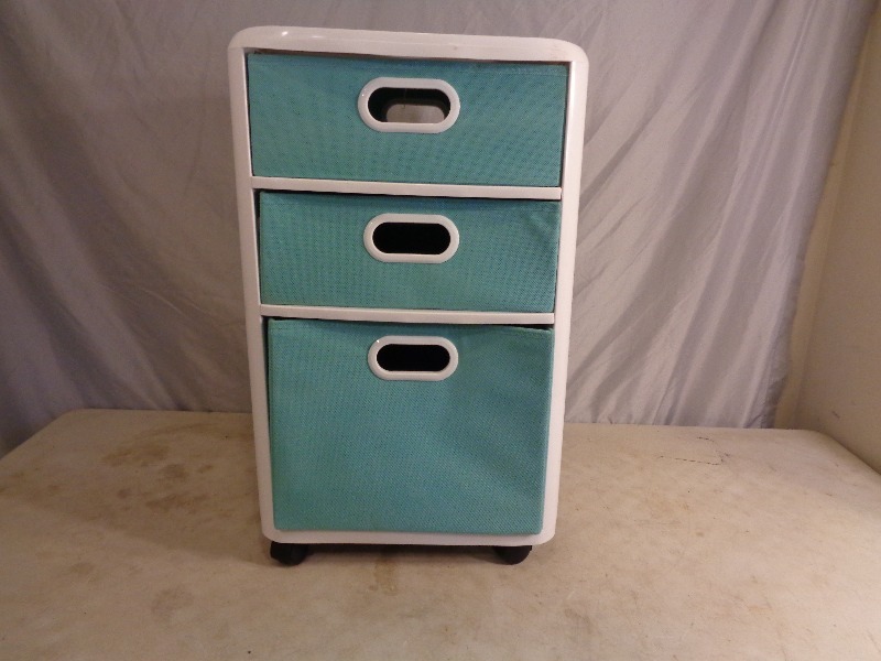lot 145 image: 3 Drawer Organizer on Wheels