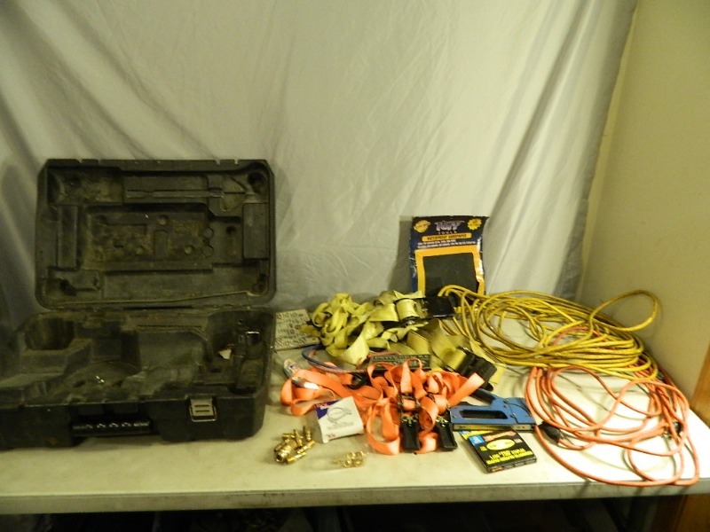 lot 90 image: Tool Case, Ratchet Straps, Shop Supplies, Etc