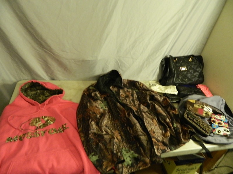 lot 208 image: Camo Jacket, Bags, and More