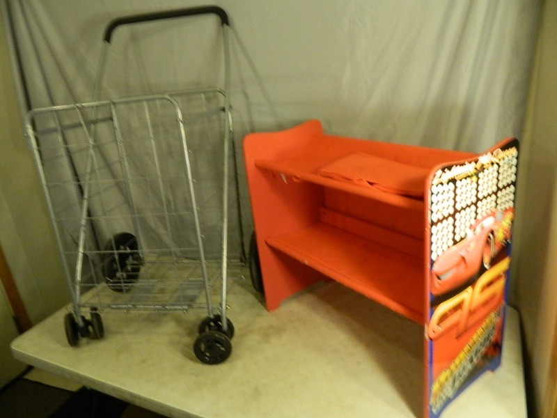 lot 234 image: Cars Shelf and Folding Cart