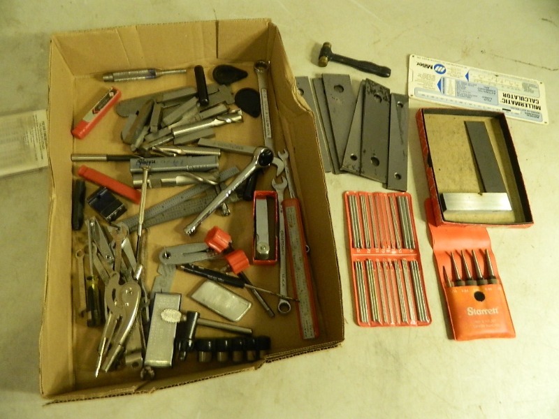 lot 40 image: Center Punches, End Mills, Machinist Tools
