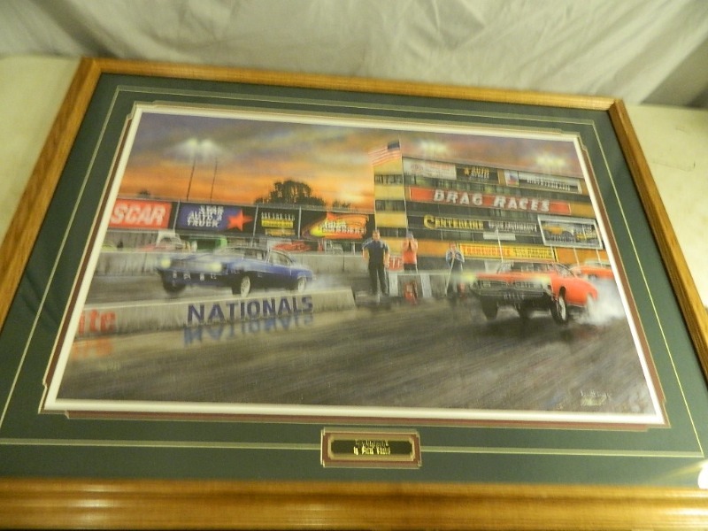 lot 81 image: Signed and Numbered Drag Racing Print