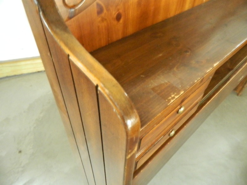 lot 168 image: Queen Headboard  Cabinet