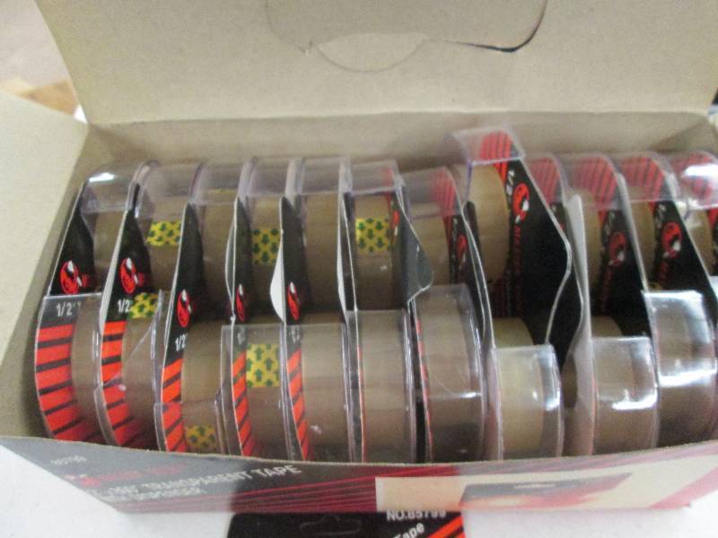 box of master tech transparent tape...