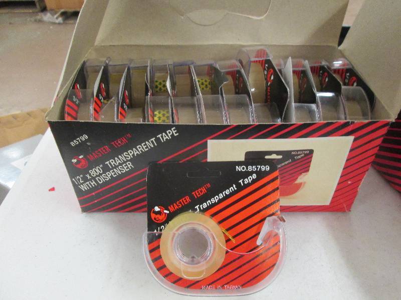 box of master tech transparent tape...