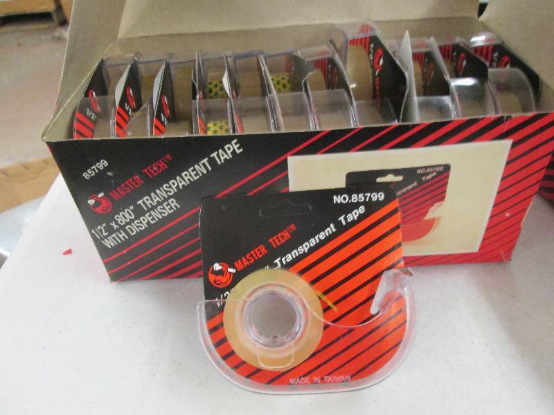 box of master tech transparent tape...