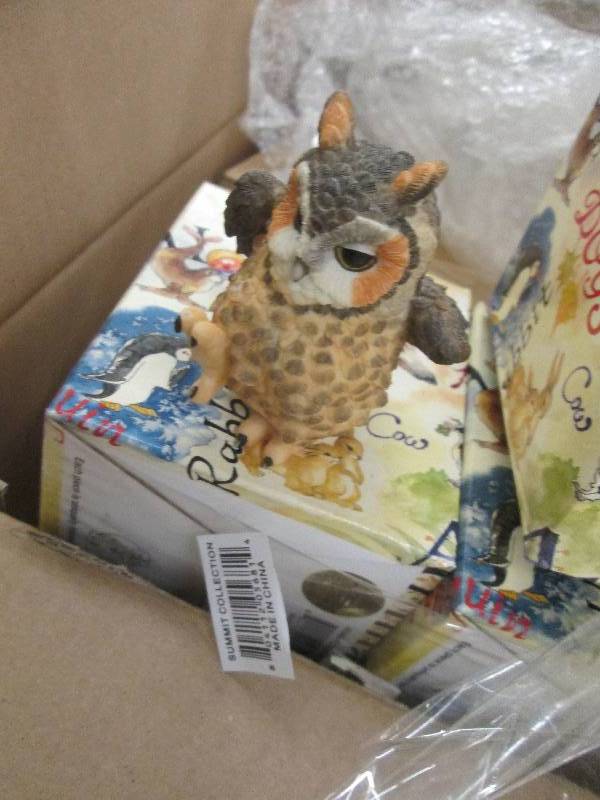 box of statues, musical trinkets , ...