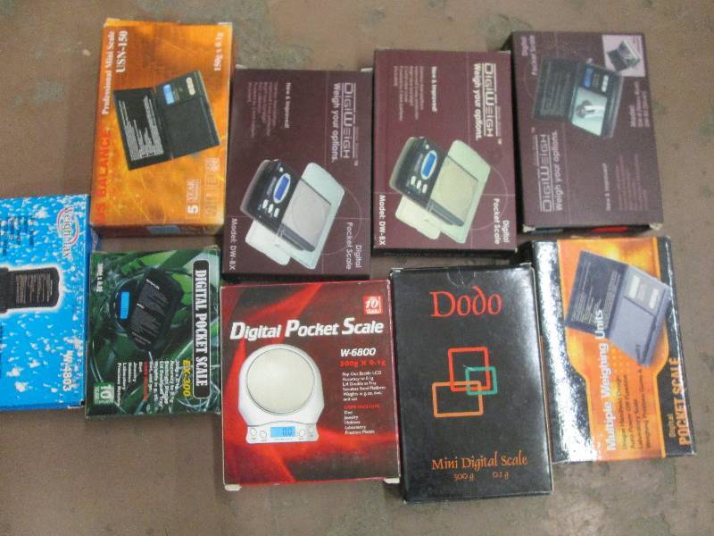 9 digital pocket scales all never b...