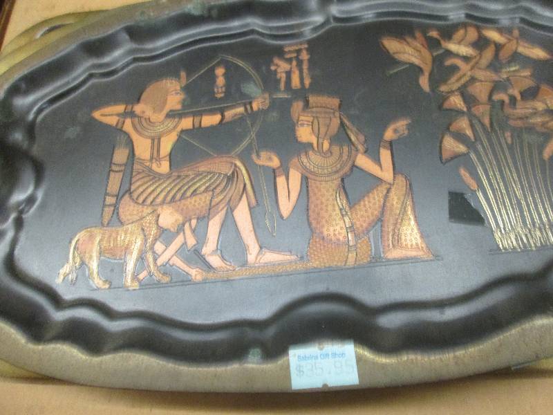 7 decorative made in egypt trays re...