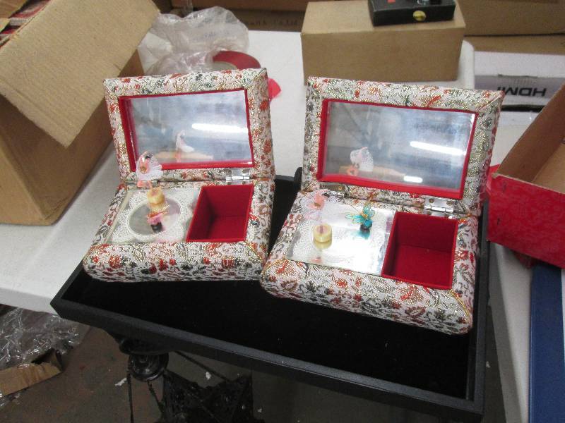2 brand new music jewelry boxes...