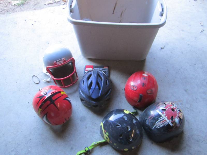 lot 42 image: Lot of helmets...