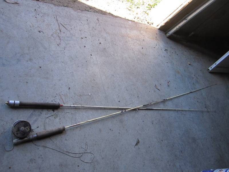 lot 46 image: 2 Vintage fishing poles...
