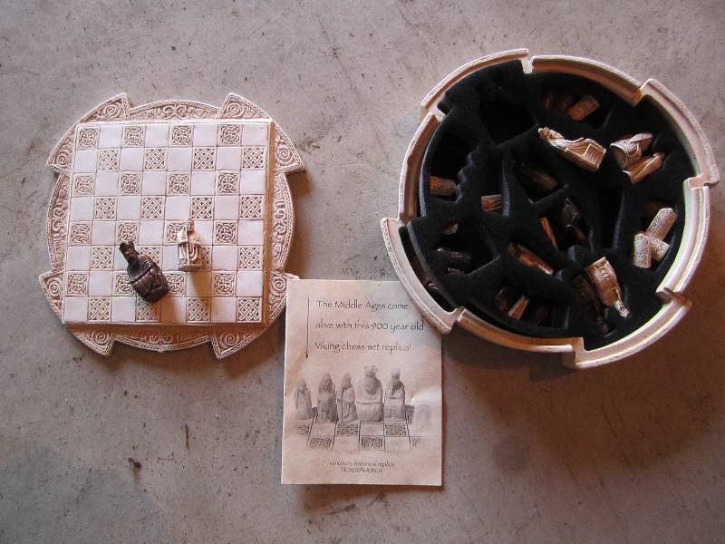 lot 86 image: Viking chess set replica...