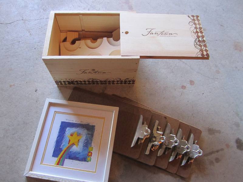 lot 92 image: Wine box clipboards and picture...