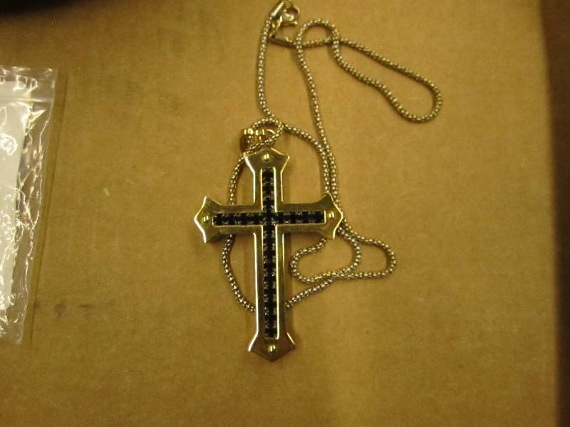 lot 151 image: Cross necklace...
