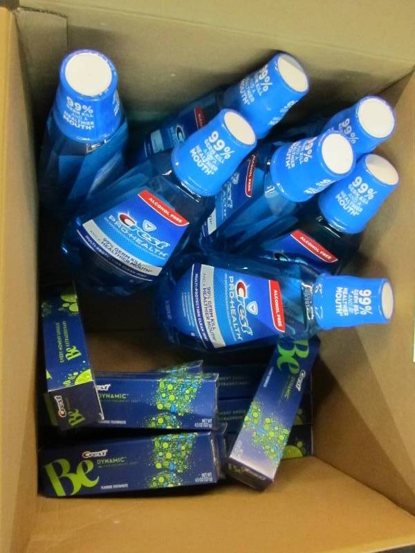 lot 171 image: Lot of Crest toothpaste and mouthwa...