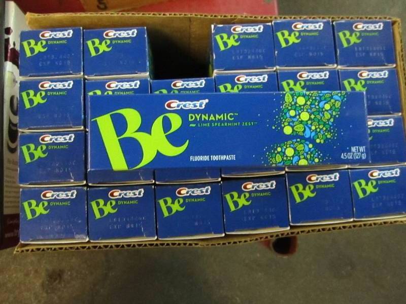 lot 179 image: Case of 24 tubes Crest lime spearmi...