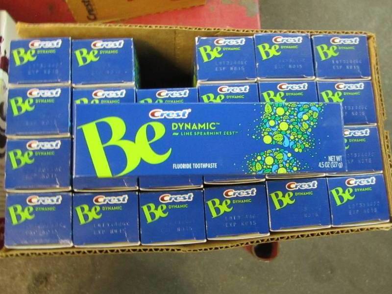 lot 180 image: Case of 24 tubes Crest lime spearmi...