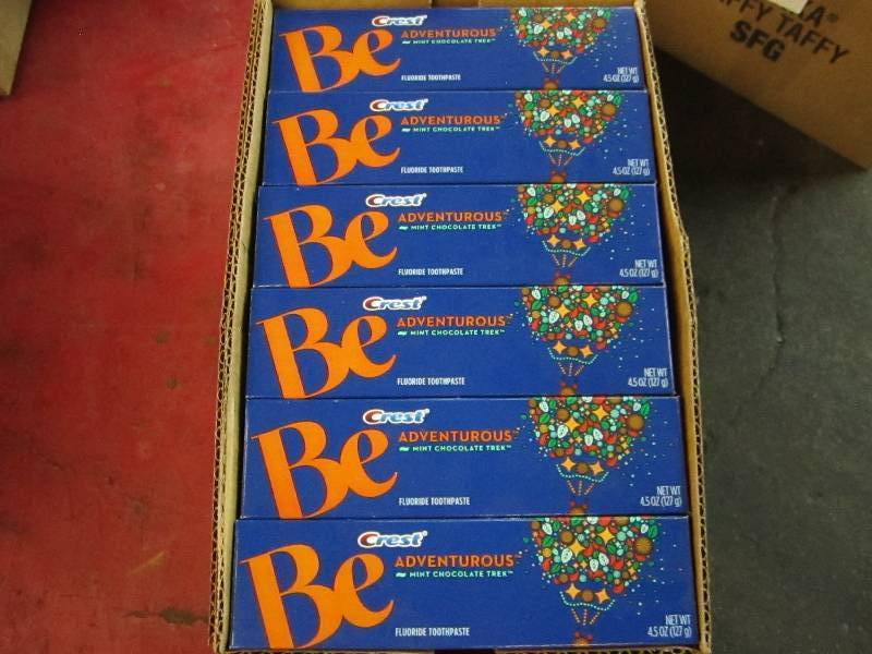 lot 250 image: 24 tubesof  Crest mint chocolate tr...