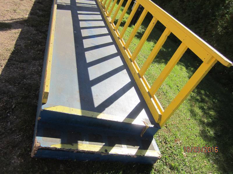 lot 102 image: Two 21 x 4 foot platforms with rail...