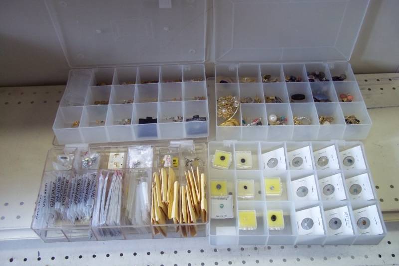 Jewelry making supplies with 4 organizers