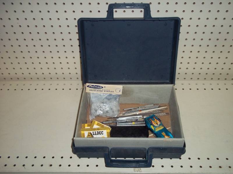 Tool Case with dental pics and matchbox car
