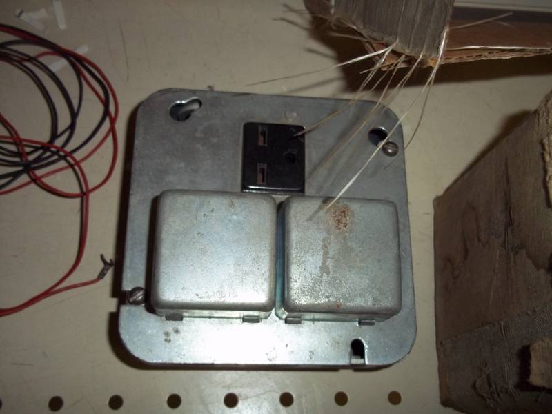 Electrical parts and wood legs and wood napkin holder