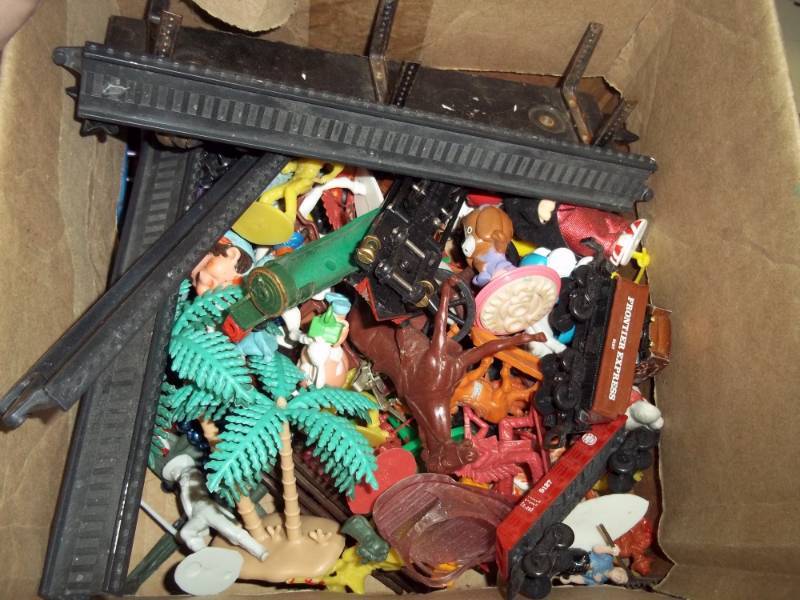 Vintage plastic toys, horses, cowboys, Indians, trains and much more
