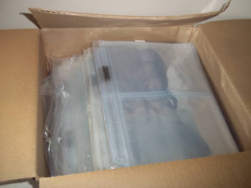 Large box of Poly Photo sleeves assorted sizes