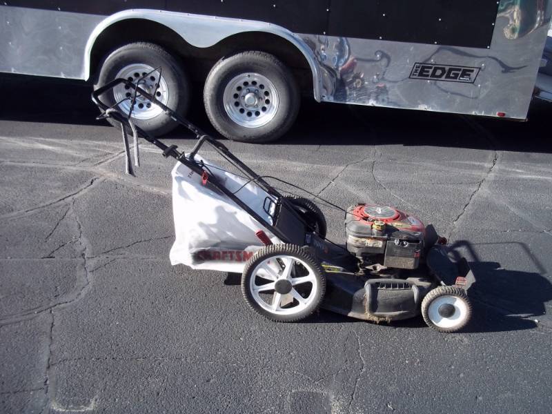 22 Push Mower with 6.7hp motor & bagger