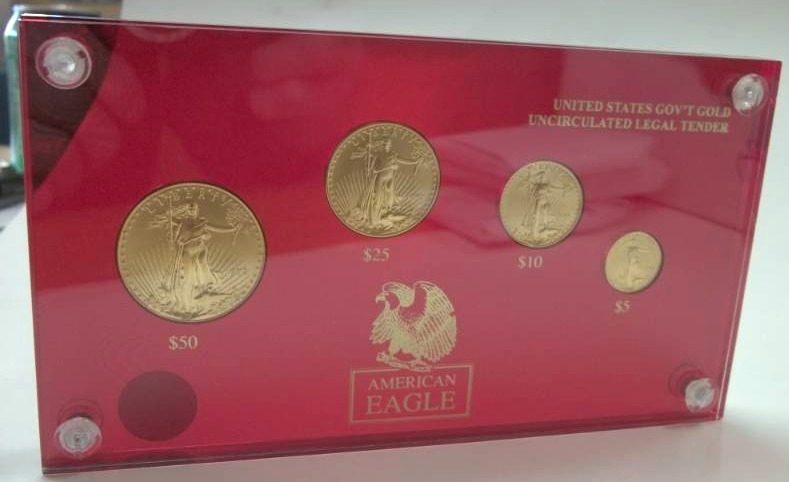 1oz fine gold, 12 oz fine gold, 14 oz fine gold, 110 oz fine gold MS67