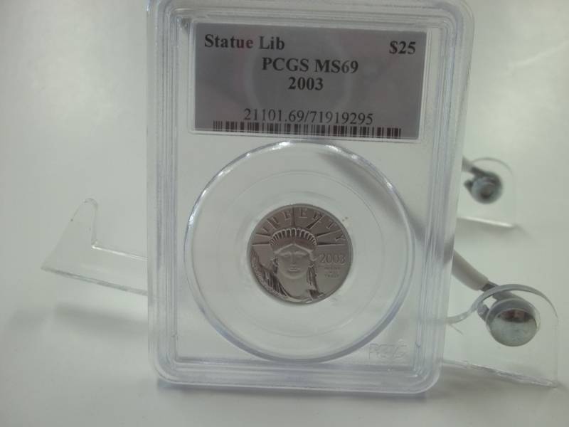 Platinum $25 2003 Eagle PCGS MS 69 14 oz. Platinum .9999