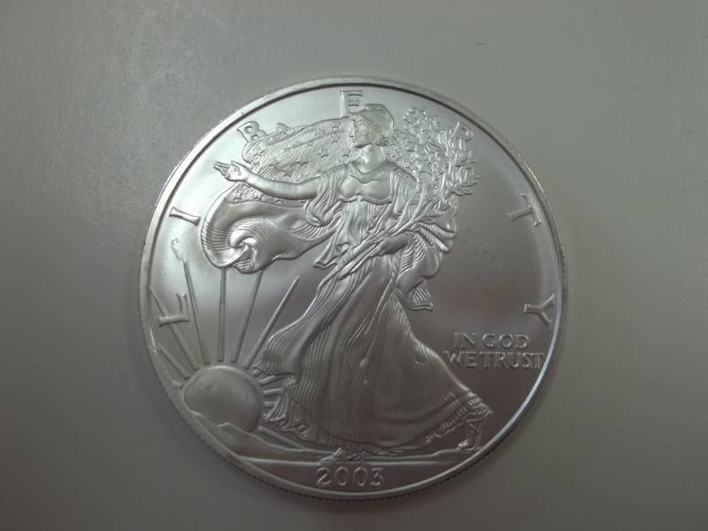 Silver American Eagle 1 Oz. Fine Silver Year 2003 Coin