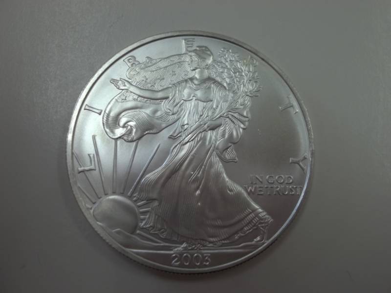 Silver American Eagle 1 Oz. Fine Silver Year 2003 Coin
