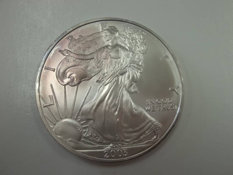 Silver American Eagle 1 Oz. Fine Silver Year 2003 Coin