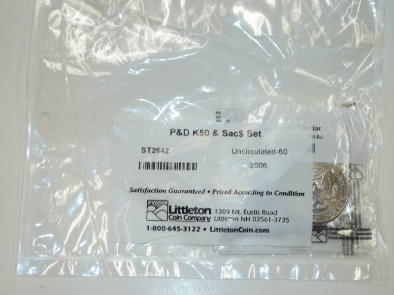 Complete 2006 Uncirculated Kennedy half and Sacagawea Dollar set