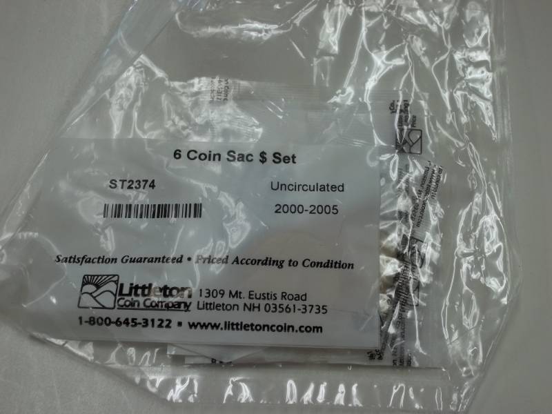 2000 - 2005 Uncirculated  Sacagawea 6 coin Dollar set